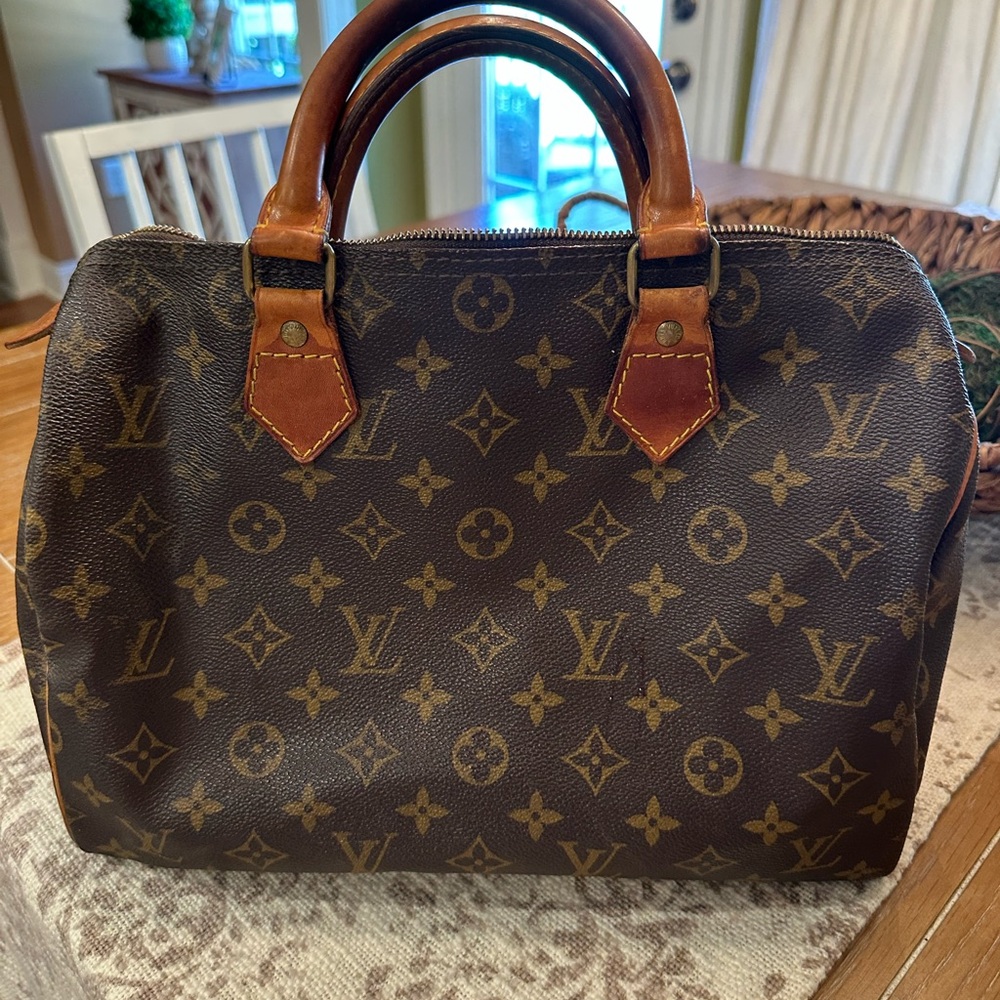 Louis Vuitton Monogram Speedy Canvas Handbag Vintage